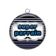 Pendentif Cabochon Argent - super parrain