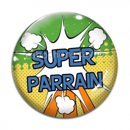 Cabochon Verre - super parrain