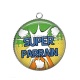Pendentif Cabochon Argent - super parrain
