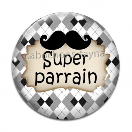 Cabochon Verre - super parrain
