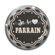 Cabochon Verre - je t'aime parrain