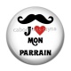 Cabochon Résine - j'aime mon parrain