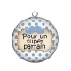 Pendentif Cabochon Argent - pour un super parrain