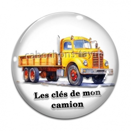 Cabochon Verre - les clés de mon camion