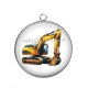 Pendentif Cabochon Argent - tractopelles