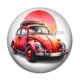 Cabochon Résine - voiture coccinelle