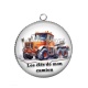 Pendentif Cabochon Argent - les clés de mon camion