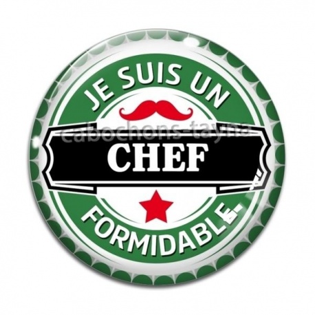 Cabochon Verre - je suis un chef formidable