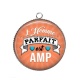 Pendentif Cabochon Argent - l'homme parfait est AMP