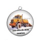 Pendentif Cabochon Argent - les clés de mon camion