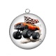 Pendentif Cabochon Argent - Monster truck