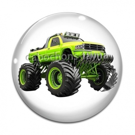 Cabochon Verre - Monster truck