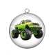 Pendentif Cabochon Argent - Monster truck