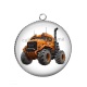 Pendentif Cabochon Argent - Monster truck
