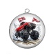 Pendentif Cabochon Argent - Monster truck