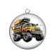 Pendentif Cabochon Argent - Monster truck