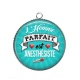 Pendentif Cabochon Argent - l'homme parfait est anesthésiste