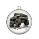 Pendentif Cabochon Argent - Monster truck