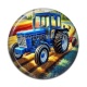 Cabochon Résine - tracteur