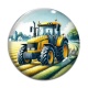 Cabochon Verre - tracteur
