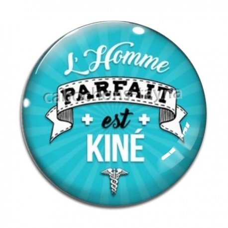 Cabochon Verre - l'homme parfait est kiné