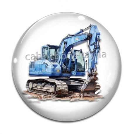 Cabochon Verre - tractopelle