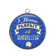 Pendentif Cabochon Argent - l'homme parfait est handballeur
