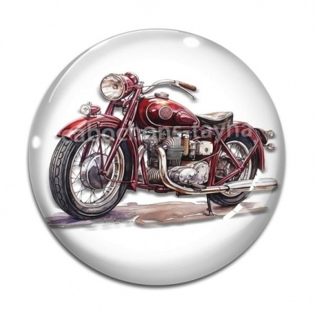 Cabochon Verre - moto