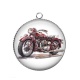 Pendentif Cabochon Argent - moto