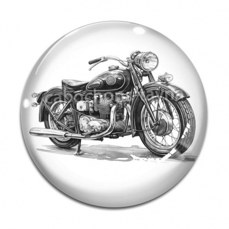Cabochon Verre - moto