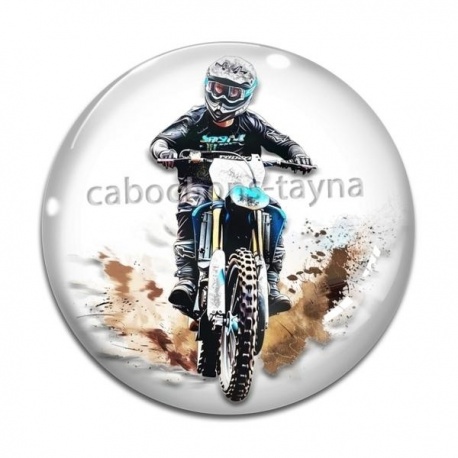 Cabochon Verre - moto