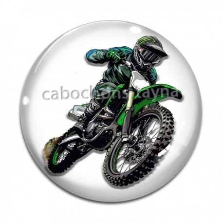 Cabochon Verre - moto