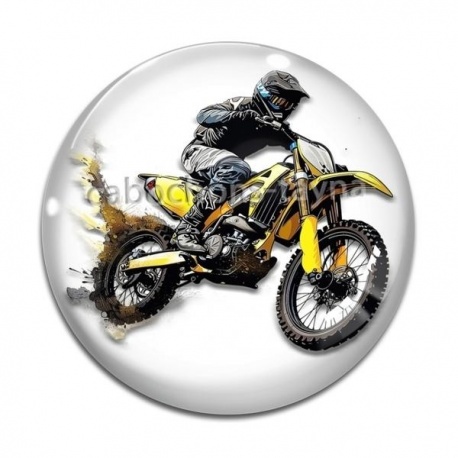 Cabochon Verre - moto
