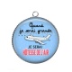 Pendentif Cabochon Argent - quand je serais grande je serai hôtesse de l'air