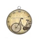 Pendentif Cabochon Argent - vélo