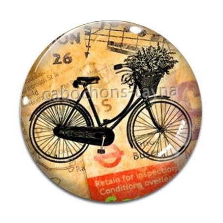 Cabochon Verre - vélo
