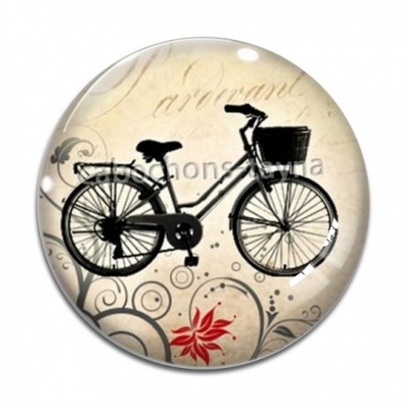 Cabochon Verre - vélo