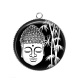 Pendentif Cabochon Argent - bouddha