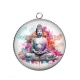 Pendentif Cabochon Argent - méditation
