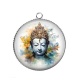 Pendentif Cabochon Argent - méditation