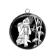 Pendentif Cabochon Argent - méditation