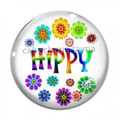 Cabochon Verre - hippy