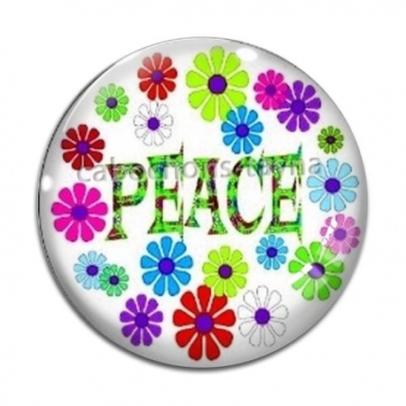 Cabochon Verre - peace