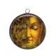 Pendentif Cabochon Argent - méditation
