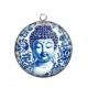 Pendentif Cabochon Argent - méditation