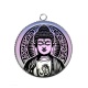 Pendentif Cabochon Argent - bouddha