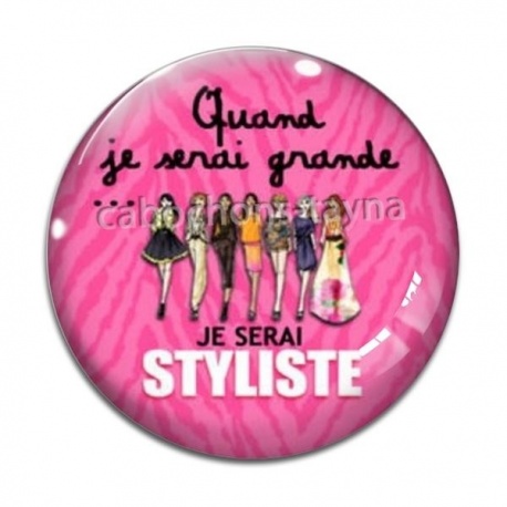Cabochon Verre - quand je serais grande je serai styliste