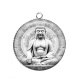 Pendentif Cabochon Argent - bouddha méditation