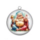 Pendentif Cabochon Argent - bouddha