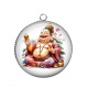 Pendentif Cabochon Argent - bouddha 